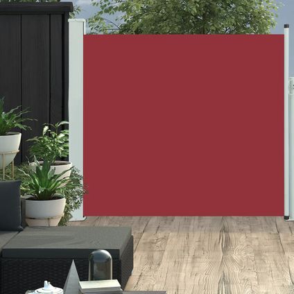 The Living Store - - Auvent latéral rétractable de patio 170x300 cm Rouge - TLS317889