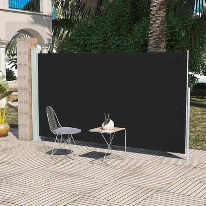 The Living Store - - Wind-/zonnescherm uittrekbaar 160x300 cm zwart - TLS40809