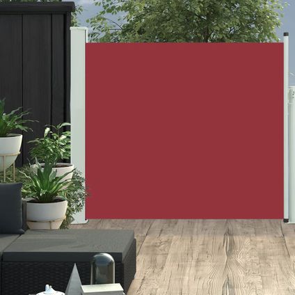 The Living Store - - Auvent latéral rétractable de patio 100x300 cm Rouge - TLS48373
