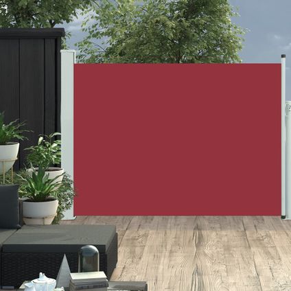 The Living Store - - Auvent latéral rétractable de patio 117x500 cm Rouge - TLS317913