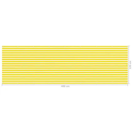 vidaXL - Balkonscherm 120x400 cm HDPE geel en wit - TLS310881 5