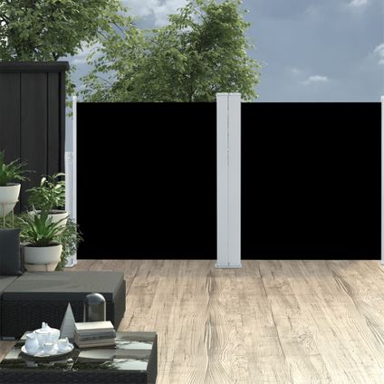 The Living Store - - Auvent latéral rétractable Noir 117x600 cm - TLS317982