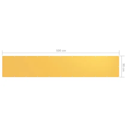 vidaXL - Balkonscherm 90x500 cm oxford stof geel - TLS135026 5