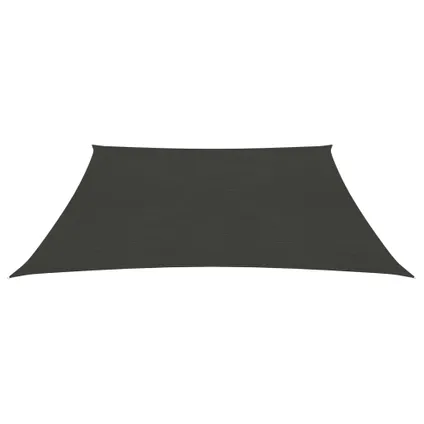 The Living Store - - Voile d'ombrage 160 g/m² Anthracite 3/4x2 m PEHD - TLS311103 2