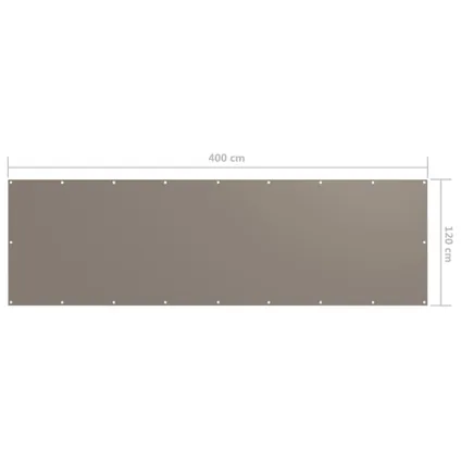 vidaXL - Balkonscherm 120x400 cm oxford stof taupe - TLS134993 5