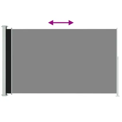 vidaXL - - Tuinscherm uittrekbaar 180x300 cm zwart - TLS313399 4