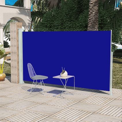 The Living Store - - Tuinscherm uittrekbaar 160x300 cm blauw - TLS317882
