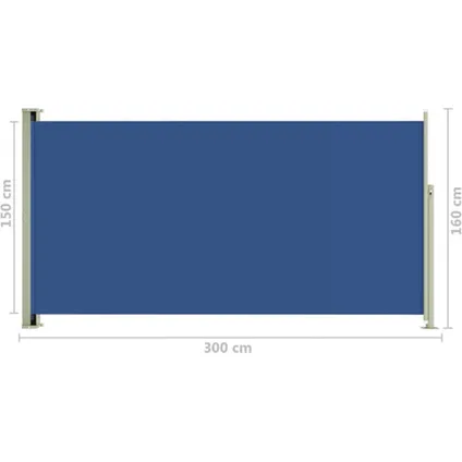 vidaXL - Tuinscherm uittrekbaar 160x300 cm blauw - TLS317882 9