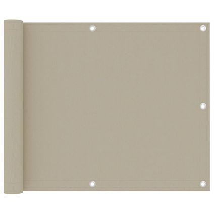 vidaXL - Balkonscherm 75x300 cm oxford stof beige - TLS134936