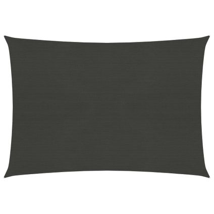 The Living Store - - Voile d'ombrage PEHD 2x3,5 m Anthracite - TLS311063
