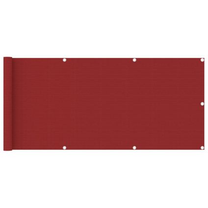 vidaXL - - Balkonscherm 75x400 cm HDPE rood - TLS311005