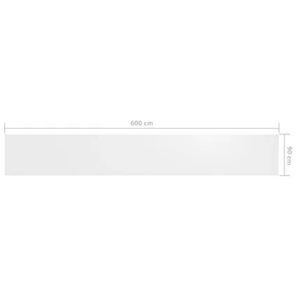 The Living Store - - Écran de balcon Blanc 90x600 cm Tissu Oxford - TLS134895 5