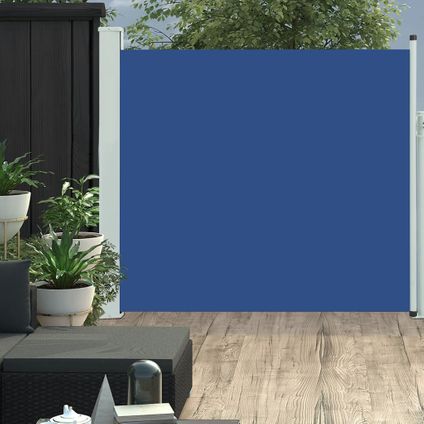 The Living Store - - Auvent latéral rétractable de patio 170x300 cm Bleu - TLS317888