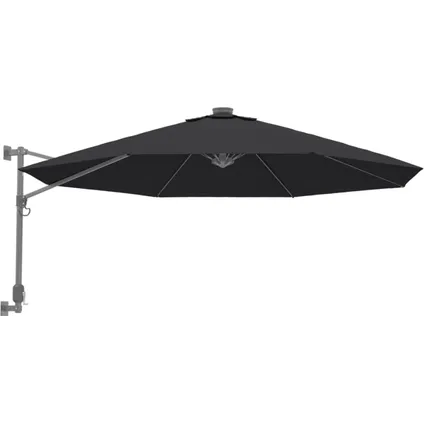 The Living Store - - Tissu de remplacement pour parasol déporté noir 300 cm - TLS313807 9