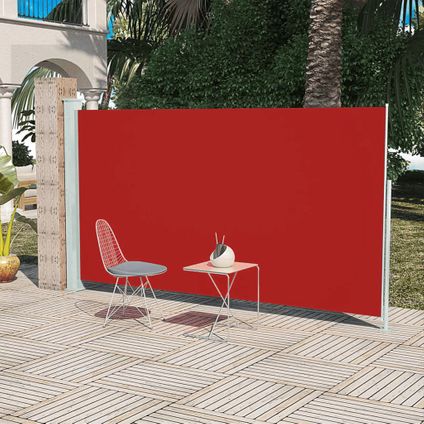 The Living Store - - Auvent latéral rétractable de patio 160x300 cm Rouge - TLS317883