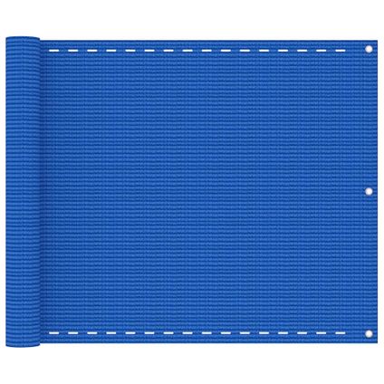 vidaXL - Balkonscherm 75x500 cm HDPE blauw - TLS310982