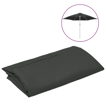 vidaXL - Vervangingsdoek voor parasol 300 cm antracietkleurig - TLS313796 2