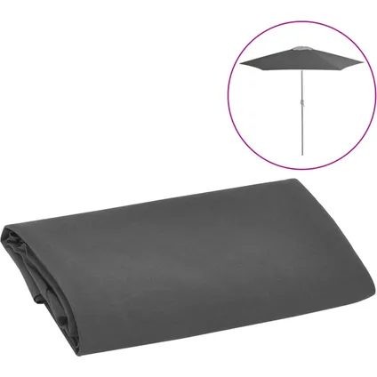 vidaXL - - Vervangingsdoek voor parasol 300 cm antracietkleurig - TLS313796 7