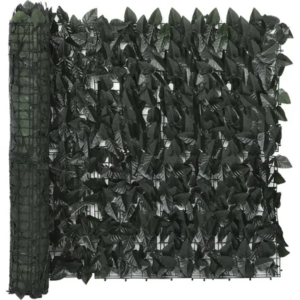 vidaXL - Balkonscherm met donkergroene bladeren 300x100 cm - TLS315487 8