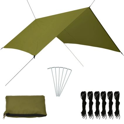 vidaXL Kampeerzeil - Camping - Outdoor - 300 x 285 cm - Groen