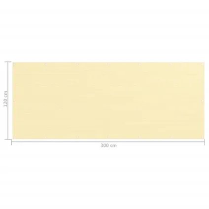 vidaXL - Balkonscherm 120x300 cm HDPE beige - TLS310916 5