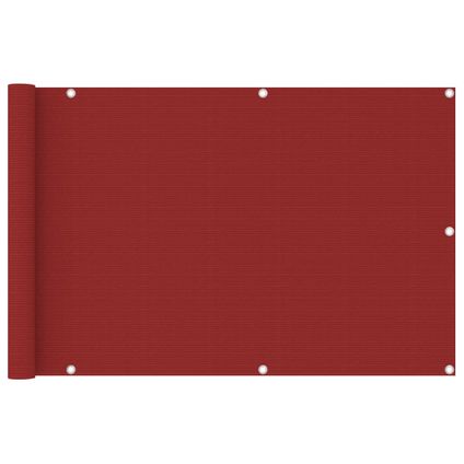 vidaXL - - Balkonscherm 90x400 cm HDPE rood - TLS311009