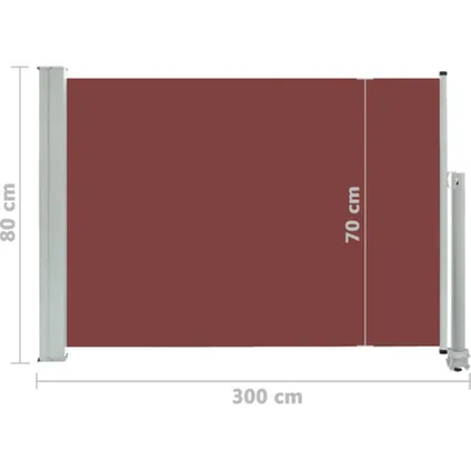 vidaXL - Tuinscherm uittrekbaar 80x300 cm bruin - TLS48361 9