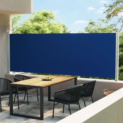 vidaXL - - Tuinscherm uittrekbaar 160x600 cm blauw - TLS317960