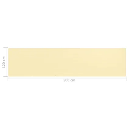 vidaXL - Balkonscherm 120x500 cm HDPE beige - TLS310918 5