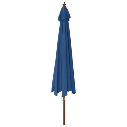 The Living Store - - Parasol de jardin avec mât en bois bleu azuré 400x273 cm - TLS363182 5