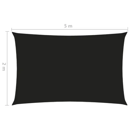 vidaXL - - Zonnescherm rechthoekig 2x5 m oxford stof zwart - TLS135754 6