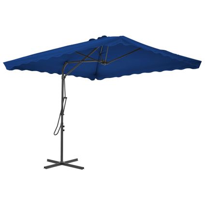 The Living Store - - Parasol d'extérieur avec mât en acier Bleu 250x250x230 cm - TLS312517