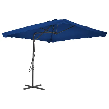 The Living Store - - Parasol d'extérieur avec mât en acier Bleu 250x250x230 cm - TLS312517