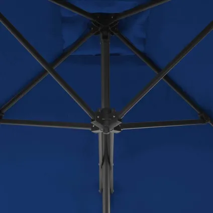 The Living Store - - Parasol d'extérieur avec mât en acier Bleu 250x250x230 cm - TLS312517 7