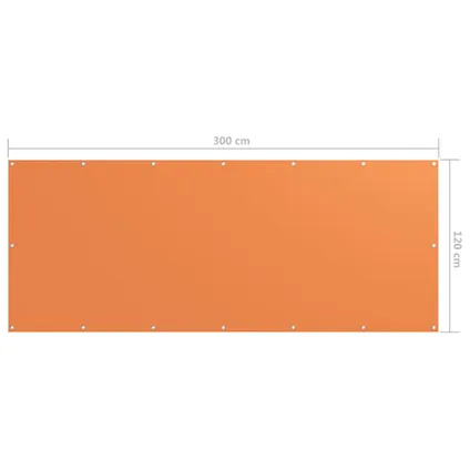 The Living Store - - Écran de balcon Orange 120x300 cm Tissu Oxford - TLS135052 5