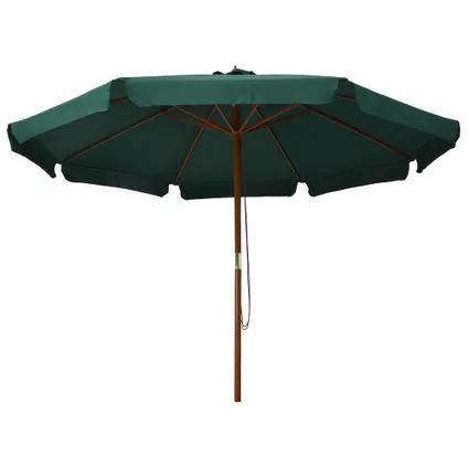vidaXL - - Parasol met houten paal 330 cm groen - TLS47213 2