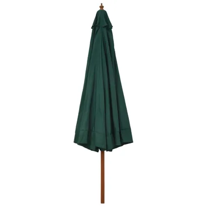 vidaXL - - Parasol met houten paal 330 cm groen - TLS47213 3