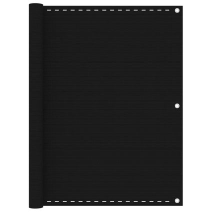 vidaXL - - Balkonscherm 120x500 cm HDPE zwart - TLS311038