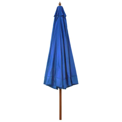 The Living Store - - Parasol avec mât en bois 330 cm Bleu azuré - TLS47219 3