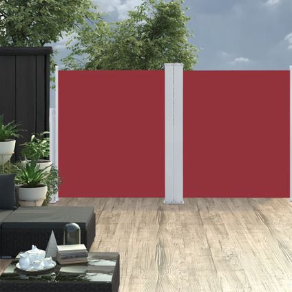 vidaXL zijluifel Grote zijluifel - 140 x (0-600) cm - Rood