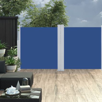 The Living Store - - Auvent latéral rétractable Bleu 117x600 cm - TLS317986