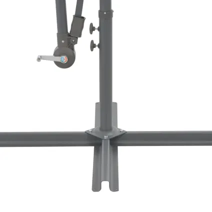 vidaXL - Zweefparasol met aluminium paal 300 cm taupe - TLS44510 5