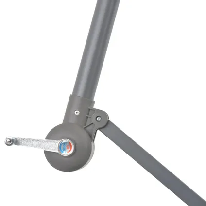 vidaXL - Zweefparasol met aluminium paal 300 cm taupe - TLS44510 6