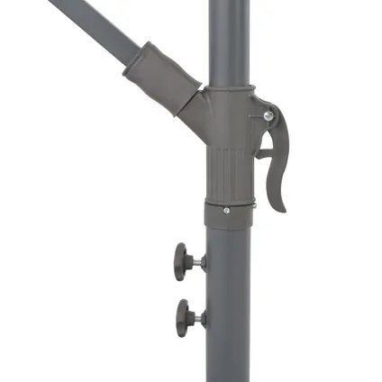 vidaXL - Zweefparasol met aluminium paal 300 cm taupe - TLS44510 7