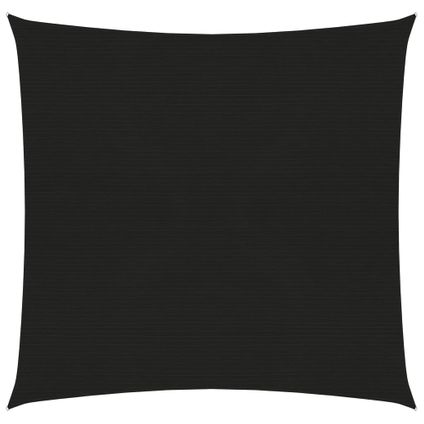 vidaXL Schaduwdoek vierkant zwart HDPE 3.6 x 3.6 m - UV