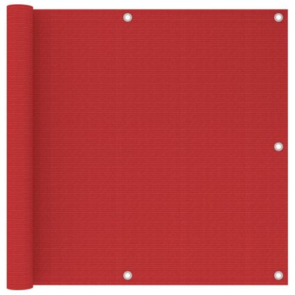 vidaXL - - Balkonscherm 90x500 cm HDPE rood - TLS311010