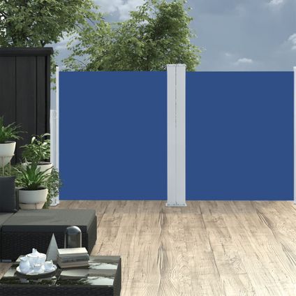 The Living Store - - Auvent latéral rétractable Bleu 140x600 cm - TLS317992