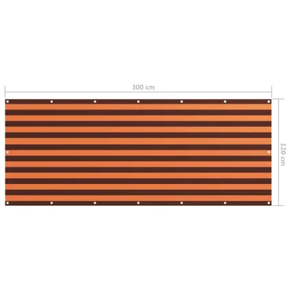 vidaXL - Balkonscherm 120x300 cm oxford stof oranje en bruin - TLS134932 5