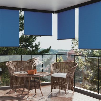 The Living Store - - Auvent latéral de balcon 145x250 cm Bleu - TLS317852
