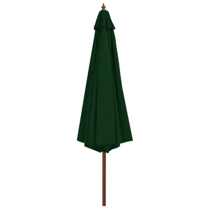 vidaXL - - Parasol met houten paal 350 cm groen - TLS44528 2